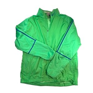 Nike Golf Green Quarter Zip Windbreaker Lightweight Men's Large Zipper pockets